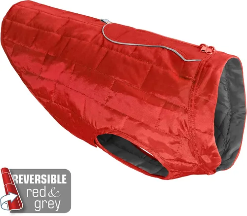 Vista 2 de Kurgo Loft Chaqueta para Perro - Abrigo Acogedor Reversible para Aventuras al Aire Libre - Resistente al Agua - Ajuste Atlético - Tela Lavable a