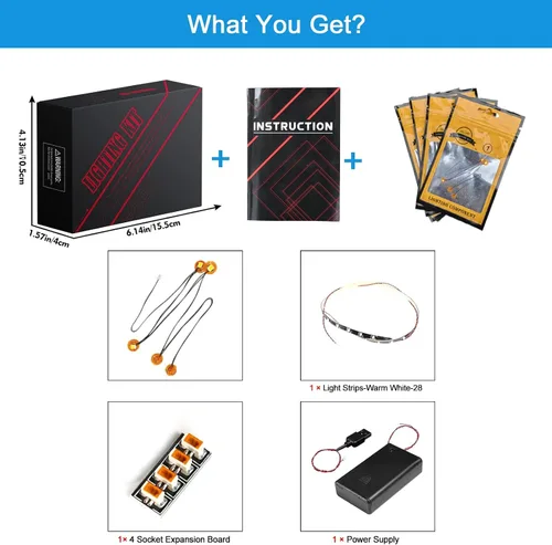 Vista 4 de VONADO Kit de luces LED compatible con set de árbol del dinero Lego 40648 (sin modelo), kit de iluminación para construcción compatible con Lego