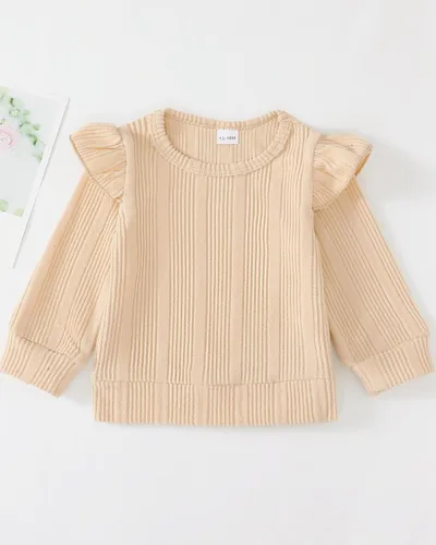 Vista 4 de Mioglrie Ropa para niña pequeña, conjunto de pantalones de mezclilla, ropa de bebé para niña pequeña