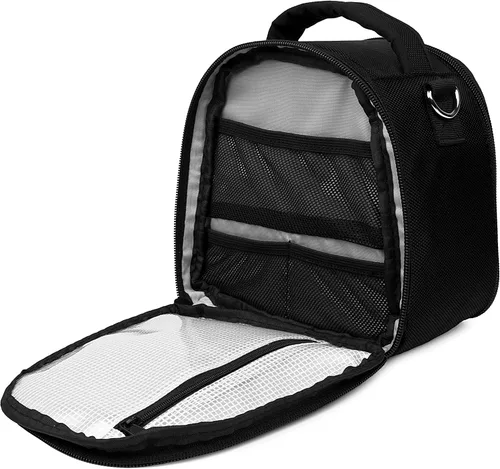 Vista 5 de VanGoddy Laurel Onyx - Funda de transporte para cámara Polaroid OneStep 2 i-Type, Pop, Snap, Snap Touch, Pic-300 Instant Print Negro (Onyx Black)