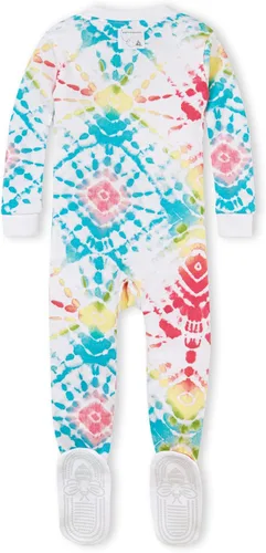 Vista 2 de Burt's Bees Baby Baby Girls Pajamas, Zip Front Non-Slip Footed Sleeper Pjs, 100% Organic Cotton