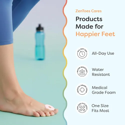 Vista 8 de ZenToes Almohadillas de tratamiento impermeables para dedos y pies (36 unidades) Waterproof & breathable protection for sensitive skin helps