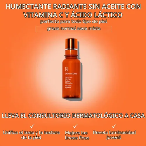 Vista 2 de Dr Dennis Gross VitC+Crema hidratante radiante sin aceite láctico, 1.7 fl oz/1.7 fl oz