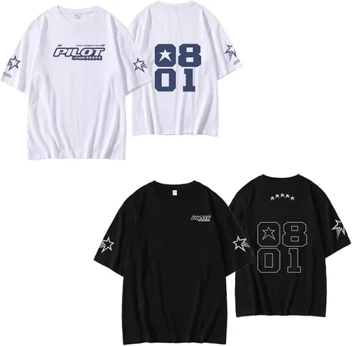 Vista 2 de Skz 5 Star Album Merch Shirt Felix Jisung Hyunjin Minho Bangchan Changbin Concerts Tee Rockstar 8th Tops