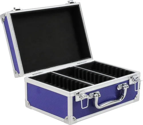 Vista 24 de Ursae Minoris Elite - Caja de aluminio negra para 12 portamonedas de estilo certificado o certificado NGC, PCGS, ANACS, Elite, Lighthouse, BCW Negro