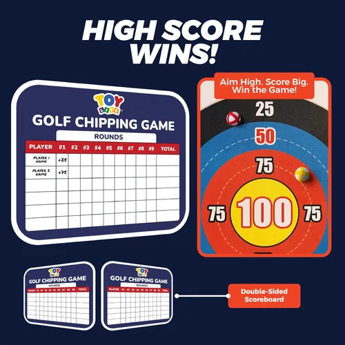 Vista 6 de TOY Life Chipping - Tapetes de práctica de golf, juego de golf, tapete de entrenamiento para interiores y exteriores, para adultos, familia, niños