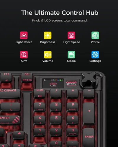 Vista 7 de wegear PIXIU 98 Teclado mecánico para juegos, interruptores rojos Cherry MX2A