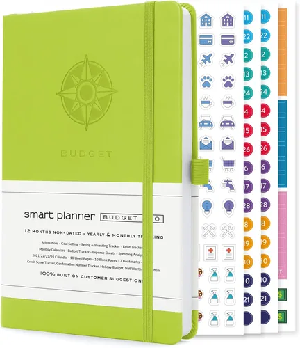Vista 13 de Agenda de presupuesto Smart Planner – Agenda financiera tamaño A5 – Planificador de presupuesto sin fecha 2024-2025 y organizador mensual