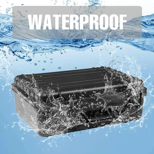 Vista 3 de Jack Boss Funda rígida de 18 x 13.8 x 8 pulgadas, funda protectora portátil impermeable para cámara con espuma personalizable, compatible con Negro