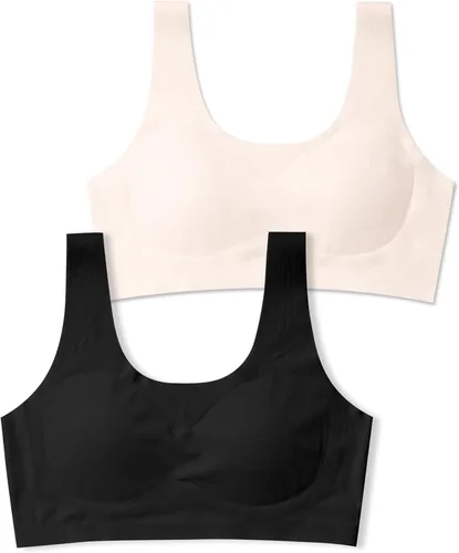 Vista 10 de SALIA GIRL Sujetadores de entrenamiento, sujetadores de inicio de diseño especial para niñas en desarrollo, sin costuras, ligeros y sin