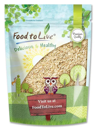 Vista 8 de Arroz integral de jazmín, 1 libra, arroz tailandés de grano entero y de grano largo, vegano, kosher, a granel. Más alto en fibra que el arroz jazmín