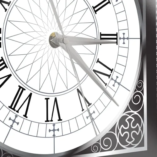 Vista 9 de Geek Alerts Reloj de pared de lujo con marco cuadrado blanco con números romanos, relojes retro, funciona con pilas, para el hogar, decorativo
