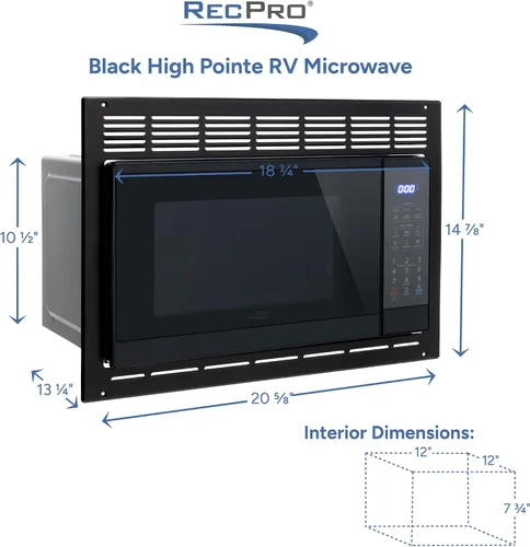 Vista 3 de Tough Grade RV 0.9 pies cúbicos Microondas 900W Negro Kit de repuesto