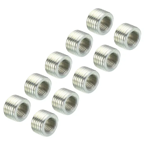 Vista 7 de PATIKIL Adaptadores de rosca M8x1mm a M6x1mm Manguito Reductor Tuerca Reductora, Paquete de 10 Tuerca de conversión de tornillo de 0.394 in