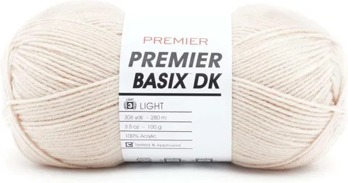 Vista 9 de Premier Yarns Basix DK - Hilo de peso, hecho de acrílico, hilo ideal para ganchillo y tejido, lavable a máquina, rubor, 3.5 onzas, 306 yardas