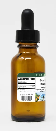Vista 4 de Extracto líquido de glicerita de Ginkgo Biloba (1:5) - Sabor a menta (1 oz, ZIN: 513168)