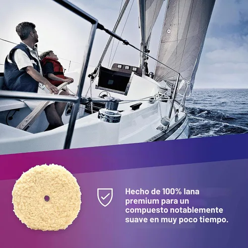 Vista 3 de Almohadilla de Lana para Pulir 3M - Perfect-It de 9 pulgadas con Conexión Rápida 05753, 9 pulgadas 1 Pad, Quick Connect Pad, Removes clearcoat