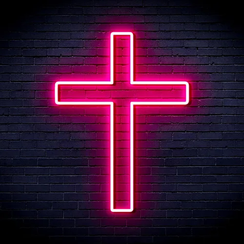 Vista 16 de ADVPRO Cruz Jesús Decoración Para El Hogar Flex Silicona LED Neon Sign - Azul - st16s33-fnu0059-b