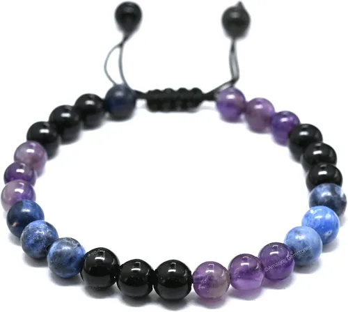 Vista 47 de Pulsera del zodiaco de cristales curativos