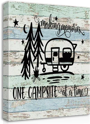 Vista 11 de Let The Adventure Begin - Lienzo decorativo para pared, enmarcado para sala de caravana, baño, decoración de remolques, 11 x 14 pulgadas, regalos