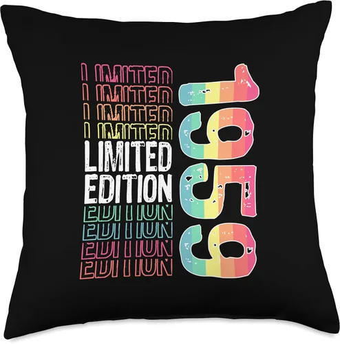 Vista 4 de Limited Edition Vintage 1959 Retro Birthday Throw Pillow