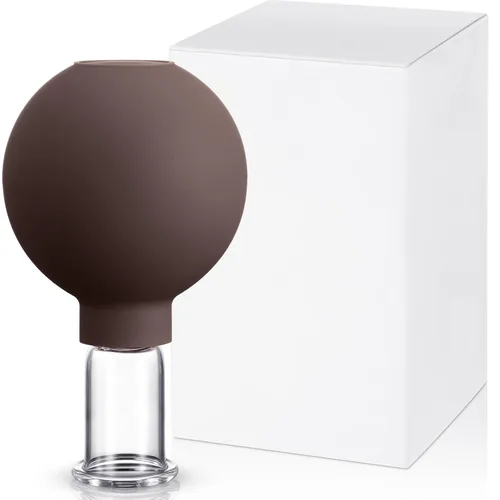 Vista 31 de Nuanchu Taza de ventosas faciales de vidrio, taza de silicona para masaje, succión al vacío, para cuerpo, cara, pierna, brazo, espalda, hombro, Negro