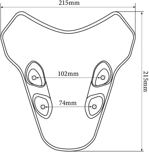 Vista 3 de Deflectores de parabrisas de motocicleta, accesorios de motocicletas, parabrisas a prueba de viento, deflector de pantalla de viento para Y&AMAHA