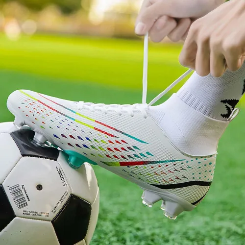 Vista 6 de Niber Zapatos deportivos de fútbol para niños y hombres, tenis de fútbol para equipo de fútbol, ligeros, para correr, al aire libre, cómodos