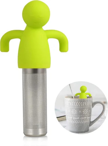 Vista 13 de Leden Infusor de té para té de hojas sueltas Lindo Colador de Té Bola de Acero Inoxidable Malla Extra Fina Filtro Empinador de Té para Taza Mug