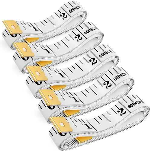 Vista 8 de iBayam Cinta métrica, regla suave cinta métrica para pérdida de peso corporal, tela de costura, tela a medida, suministros de manualidades