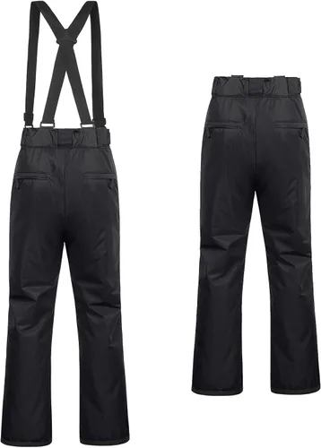 Vista 7 de CREATMO US Pantalones de nieve para mujer, baberos de esquí, impermeables, aislados, invierno y snowboard