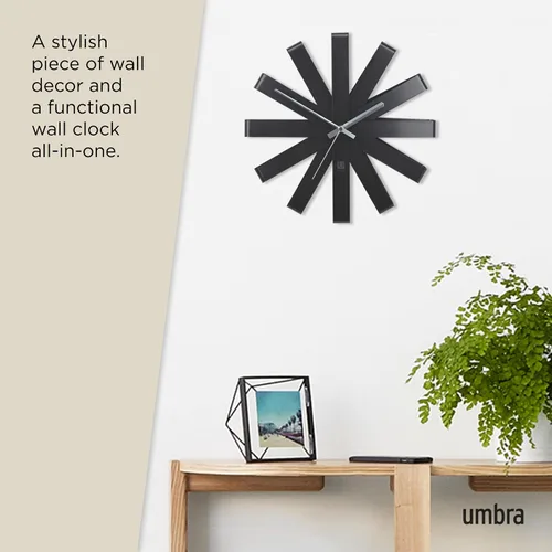 Vista 5 de Umbra - Reloj de pared en bandas