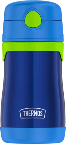 Vista 15 de Thermos Bebé 10 oz. Botella de acero inoxidable con popote emergente, coches