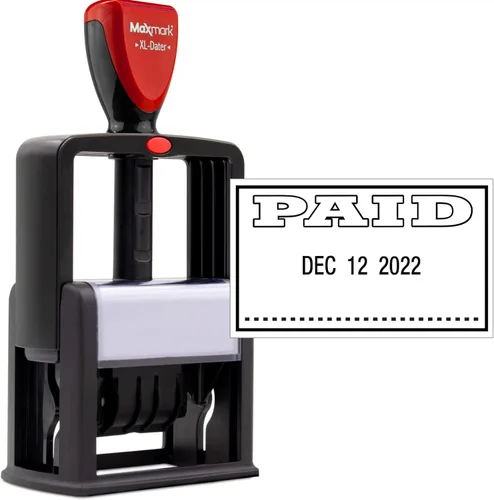 Vista 16 de ZIGEL Sello de fecha autoentintado de estilo resistente con aprobado, estilo C, tinta negra Negro
