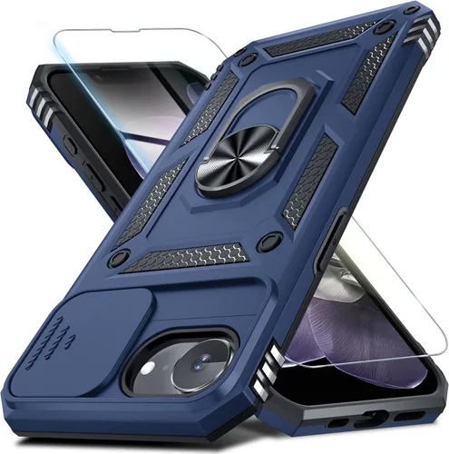 Vista 165 de Janmitta Funda para iPhone 8 Plus/7 Plus/6 Plus, Cubierta de Teléfono con Cubierta Deslizante Integrada para Lente de Cámara + Protector