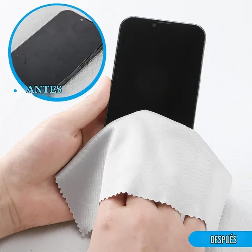Vista 6 de Paquete de 200 paños de microfibra para lentes, paños de limpieza