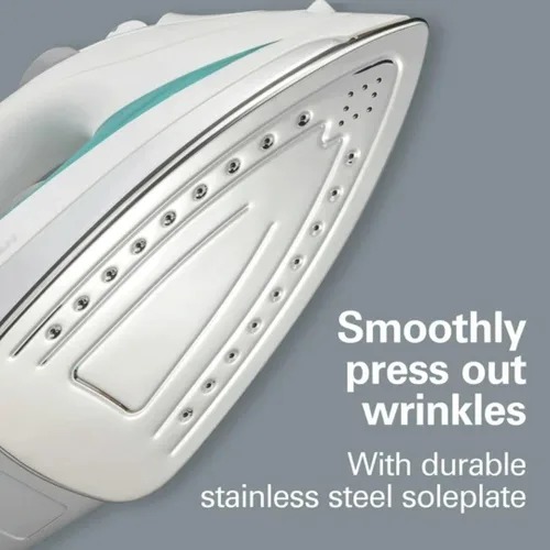 Vista 3 de Hamilton Plancha de vapor retráctil con cable Potente 1200 W, suela antiadherente, vapor vertical, apagado automático