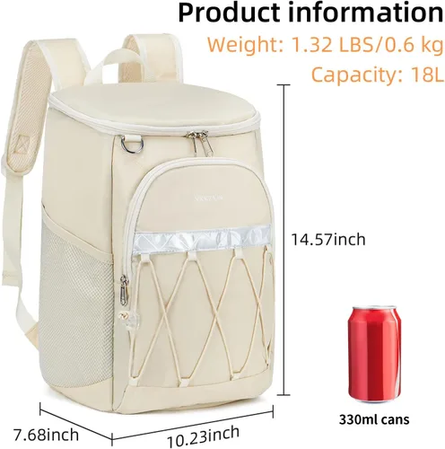 Vista 2 de Backpack Cooler 42 Cans Insulated Leak Proof, Soft Lightweight Lunch Multifunctional Cooler Backpack Insulated Waterproof for Women Men
