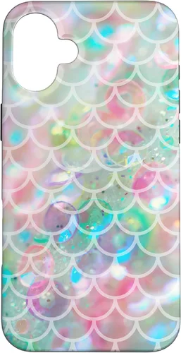 Vista 22 de Funda para iPhone 16 Mermaidcore Aesthetic Scales Ombre Pastel Sirencore