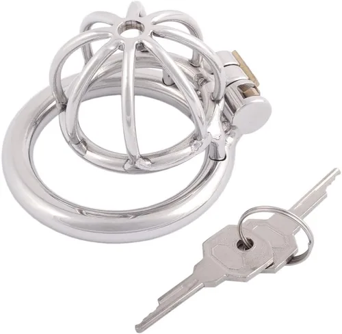 Vista 8 de TERNENCE Dispositivo de castidad masculina de metal, pequeño, acero inoxidable 304, cómodo, jaula para adultos, juguete sexual D240