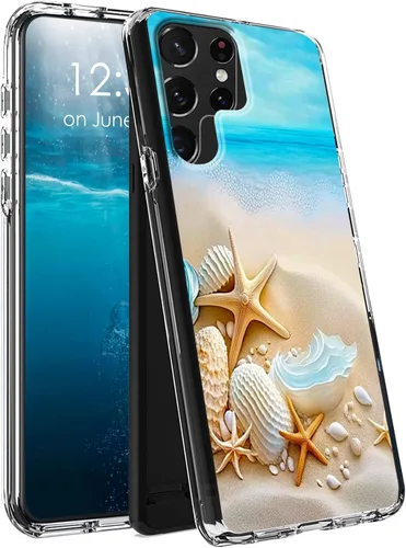 Vista 20 de Funda para Samsung Galaxy S23 Ultra Galaxy S23 Ultra Clear Case Dual Layer Transparente Soft TPU Hard PC Funda a prueba de golpes
