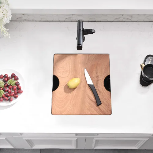 Vista 4 de Fregadero de Barra Negro Bajo Montaje, Fregadero de Cocina de 12 x 15 Pulgadas de Acero Inoxidable Negro Bajo Montaje, Cuenca Pequeña de Barra