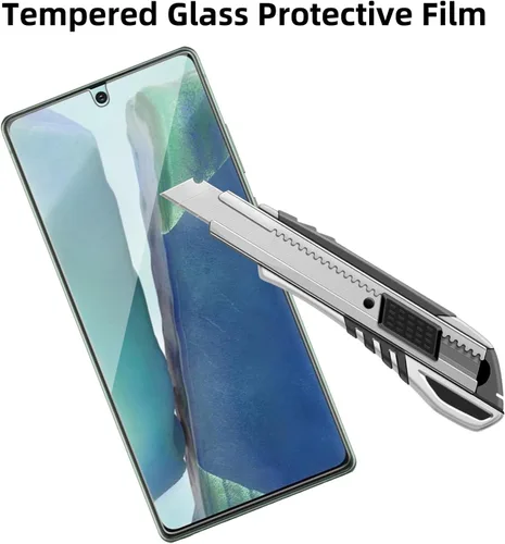 Vista 3 de Paquete de 4 protectores de pantalla de vidrio compatibles con Samsung Galaxy Note 20 5G / SM-N981U [dureza 9H], vidrio templado HD, resistente a