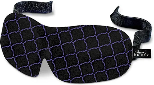 Vista 13 de Bucky 40 Blinks Máscara de Ojos Sin Presión para Viajes y Sueño, Blue Atlas, Talla Única