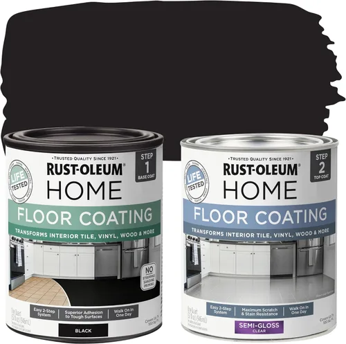 Vista 19 de Rust-Oleum 367592 - Kit de revestimiento de suelo para interiores del hogar, gris envejecido mate