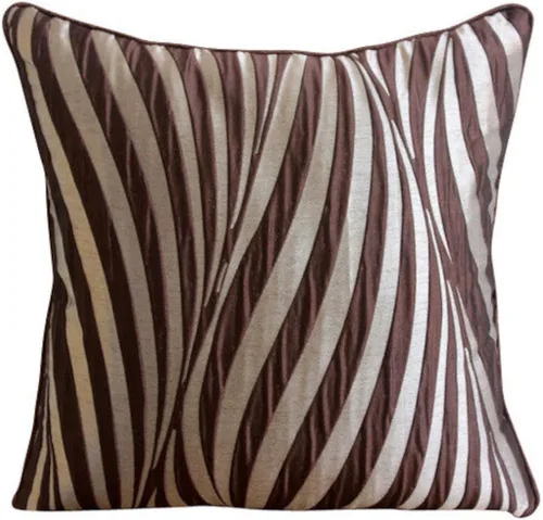 Vista 18 de The HomeCentric Fundas de almohada, fundas de cojín decorativas marrones para sofá de 16 x 16 pulgadas (15.7 x 15.7 in), cojines jacquard, 7. Marrón