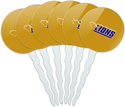 Vista 244 de Abilene Christian - Juego de 6 palillos para cupcakes con logotipo secundario