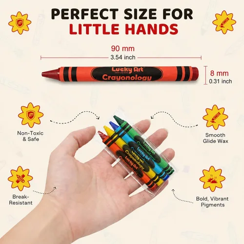 Vista 2 de Paquetes de crayones para recuerdos de fiesta para niños, 20 juegos de 4 crayones (80 unidades), 3.5 pulgadas, no tóxicos, de tamaño estándar, a