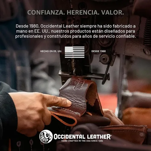 Vista 6 de Occidental Leather 5002 SM Cinturón de trabajo de cuero de 2 pulgadas