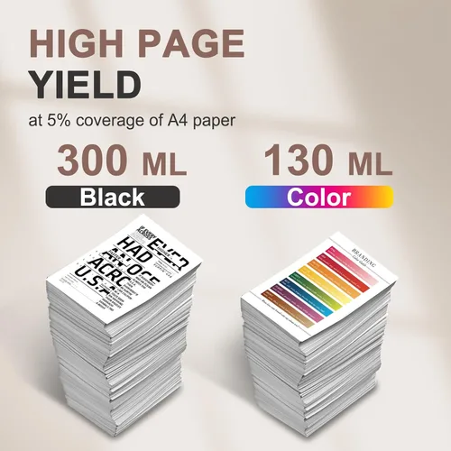 Vista 3 de 728 cartuchos de tinta F9J68A F9K17A F9K16A F9K16A F9K15A compatibles con impresoras de trazador de gran formato HP T830 MFP T730, 10.1 fl oz, negro